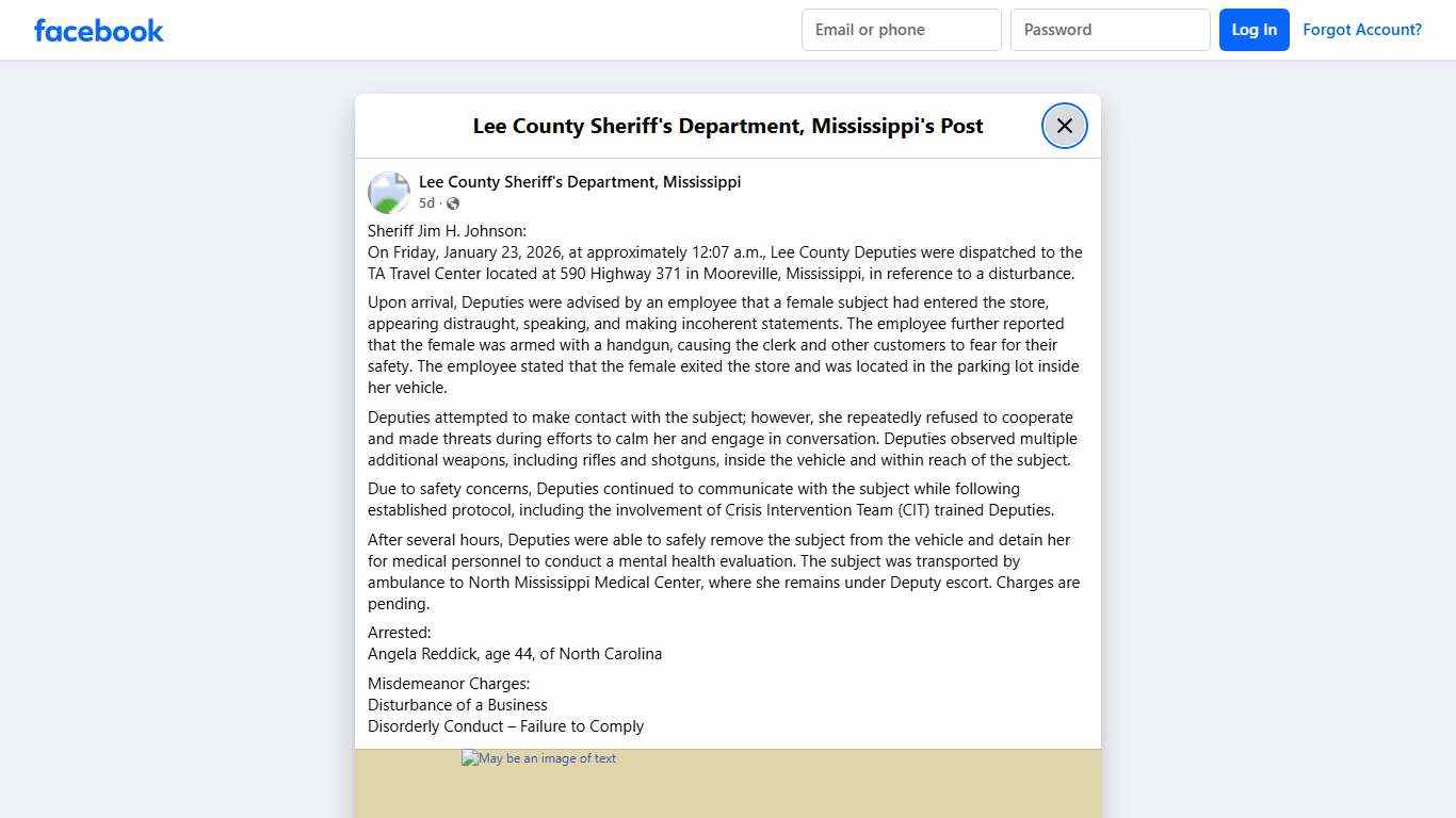 Sheriff Jim... - Lee County Sheriff's Department, Mississippi Facebook